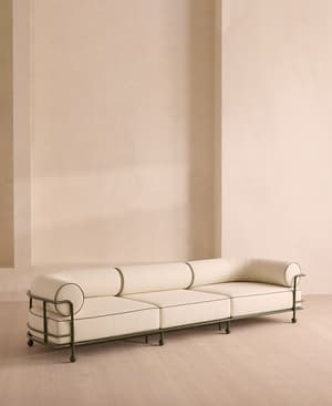 Gaspard Four-Seater Outdoor Sofa - Linen - Off White - Hover Image