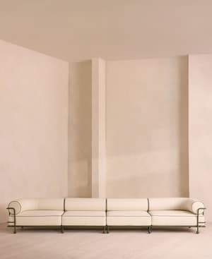 Gaspard Five-Seater Outdoor Sofa - Linen - Off White - Hover Image