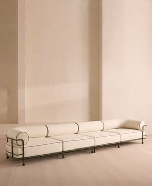 Gaspard Five-Seater Outdoor Sofa - Linen - Off White - Listing Image