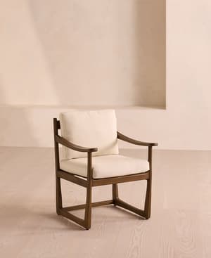 Morena Outdoor Dining Chair - Off White - Listing Image