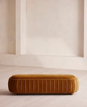 Vivienne Bench - Velvet - Mustard - Hover Image