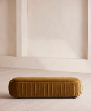 Vivienne Bench - Velvet - Mustard - US - Hover Image