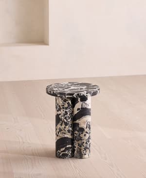 Tisbury Side Table - Noir Grande Marble - Hover Image