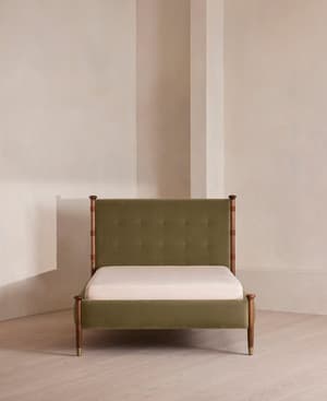 Paolo Bed - King - Velvet - Lichen - UK - Hover Image