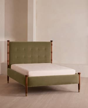 Paolo Bed - Queen - Velvet - Lichen - US - Listing Image