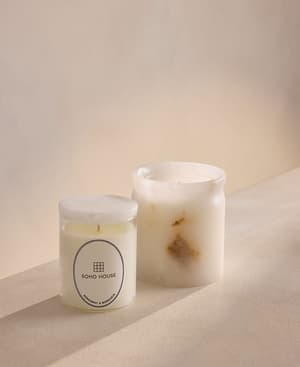 Bergamot & Mandarin Zest Candle Set - Alabaster - 250g - Listing Image