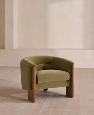 Winnie Armchair - Velvet - Lichen - UK - Listing Image