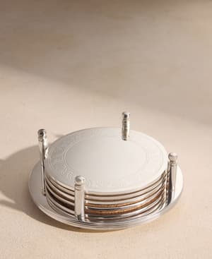 Rochester Engraved Silver Coasters - Set of Four - Listing Image