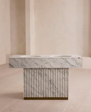 Stellios Double Vanity - Arabescato Marble - Hover Image