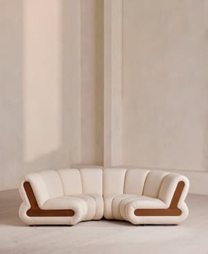 Noelle Outdoor Sectional - Curved - Four Seater Sofa - Off White - US - Listing Image