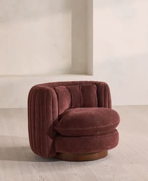 Vivienne Armchair - Linen Chenille - Bordeaux - UK - Listing Image