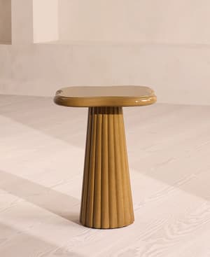 Dayton Outdoor Side Table - Concrete - Ochre - Hover Image