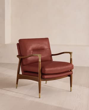 Theodore Armchair - Leather - Sangria - US - Listing Image
