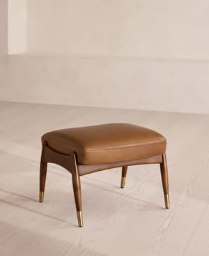 Theodore Footstool - Leather Chestnut - Listing Image