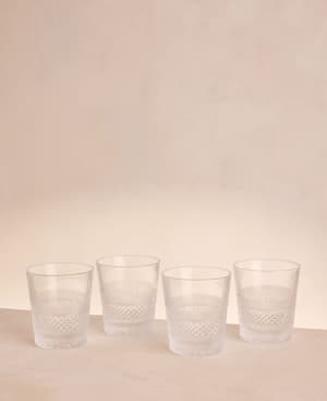 Huxley Cut Crystal Rocks Glass - Set of Four - Hover Image