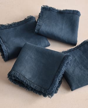 Whitney Linen Napkins Navy - set of four - Listing Image