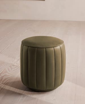 Romi Footstool - Moss Leather - US - Listing Image