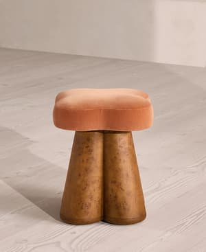 Albany Footstool - Velvet - Antique Rose - US - Hover Image