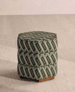 Lyla Footstool - Vende Jacquard - Olive - US - Hover Image
