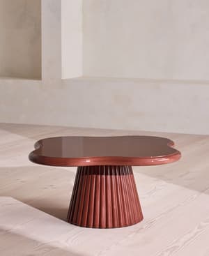 Dayton Outdoor Coffee Table - Concrete - Maroon - Hover Image