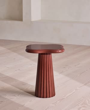 Dayton Outdoor Side Table - Concrete - Maroon - Hover Image