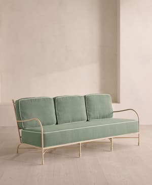 Fawn Outdoor Three Seater Sofa - Sage - UK - Hover Image