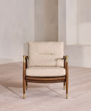 Theodore Outdoor Armchair - Abstract Stripe - Desert Rose - UK - Hover Image