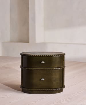 Pietro Bedside Table - Large - Brazilian Quartzite - Hover Image