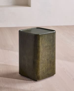 Dawson Side Table - Oak Burl - Olive - Hover Image