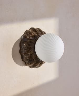 Floria Wall Light - Dark Emperador Marble - IP44 - UK - Hover Image