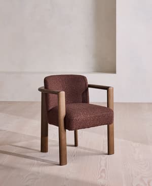 Aria Dining Chair - Boucle Jacquard - Aubergine - US - Hover Image