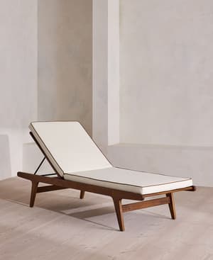 Noah Outdoor Chaise Lounger - Off White - Listing Image