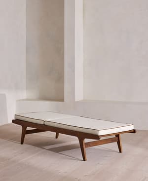 Noah Outdoor Chaise Lounger - Off White - Hover Image