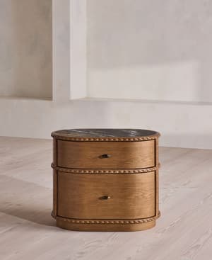 Pietro Bedside Table - Large - Michelangelo Marble - Listing Image