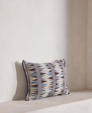 Irving Oblong Cushion - Sky - Hover Image