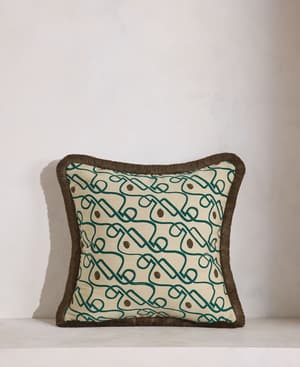 Tilney Square Cushion - Green - Listing Image