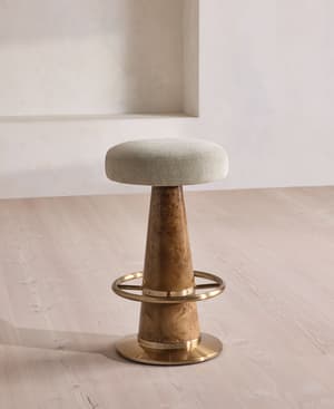 Killian Barstool - Linen Chenille - Stone - US - Hover Image