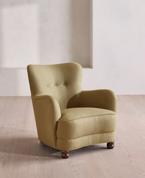 Pippa Armchair - Linen - Wheat - UK - Hover Image