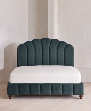Manette Bed - Full - Linen Chenille - Deep Teal - US - Hover Image