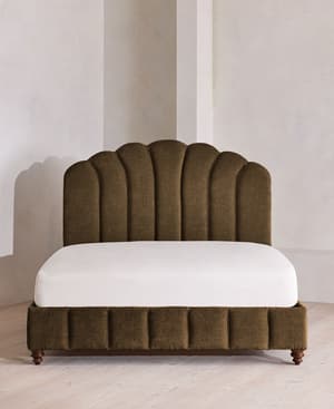 Manette Bed - Full - Linen Chenille - Chocolate - US - Hover Image
