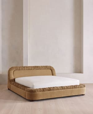 Vara Bed - King - Linen Chenille - Sand - Listing Image