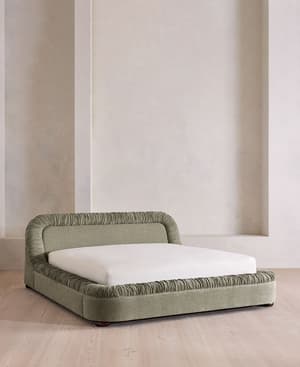 Vara Bed - King - Linen Chenille - Sage - Listing Image