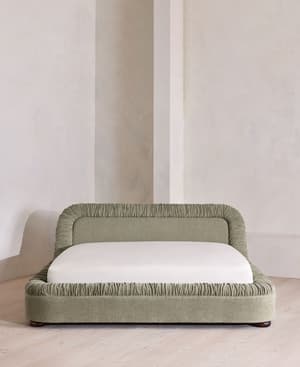 Vara Bed - King - Linen Chenille - Sage - Hover Image