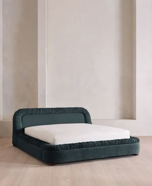 Vara Bed - King - Linen Chenille - Deep Teal - Listing Image