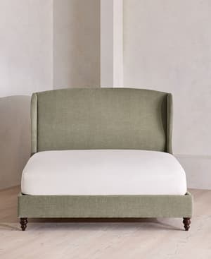 Rivas Bed - Double - Linen Chenille - Sage - Hover Image