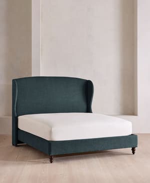 Rivas Bed - Double - Linen Chenille - Deep Teal - Listing Image
