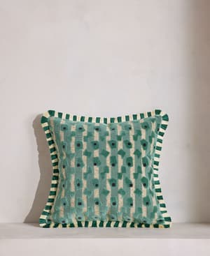 Jeremiah Square Cushion - Aqua - Listing Image
