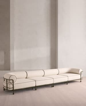 Gaspard Outdoor Sofa - Five Seater - Off White - US - Hover Image