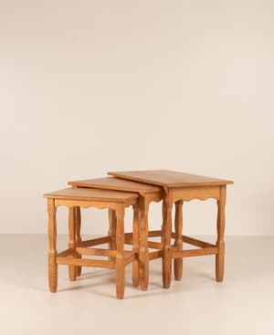 Vintage Mid Century Nesting Side Tables - Set of Three - Hover Image