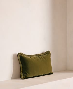 Margeaux Oblong Cushion - Olive - Hover Image